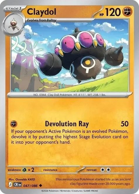 Hovedbilde CRI - 047 - Claydol - Reverse Holo